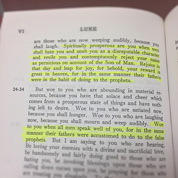 Luke 6:22-23 and 26 Wuest